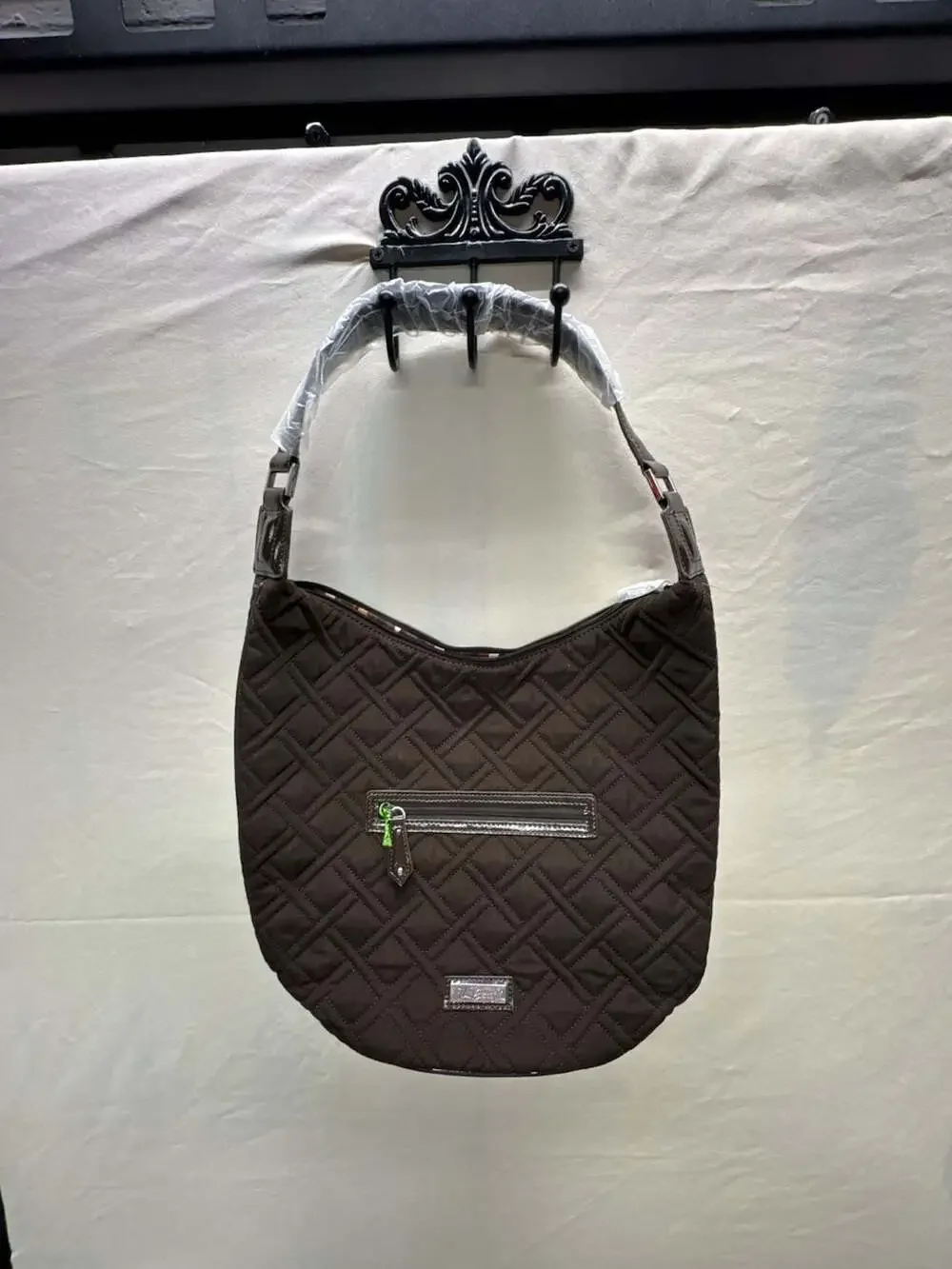 Vera Bradley Piper Hobo Quilted Shoulder Bag in Brown